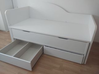 Cama nido blanca con cajones