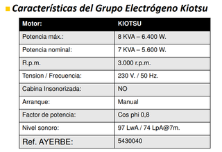 Gerador Ayerbe 8000 KT MN- 5430040