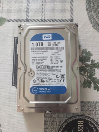 Disco Duro WD Blue 1TB (muy poco usado)
