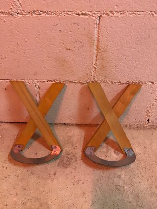 Patas mesa: madera y metal - 2uds