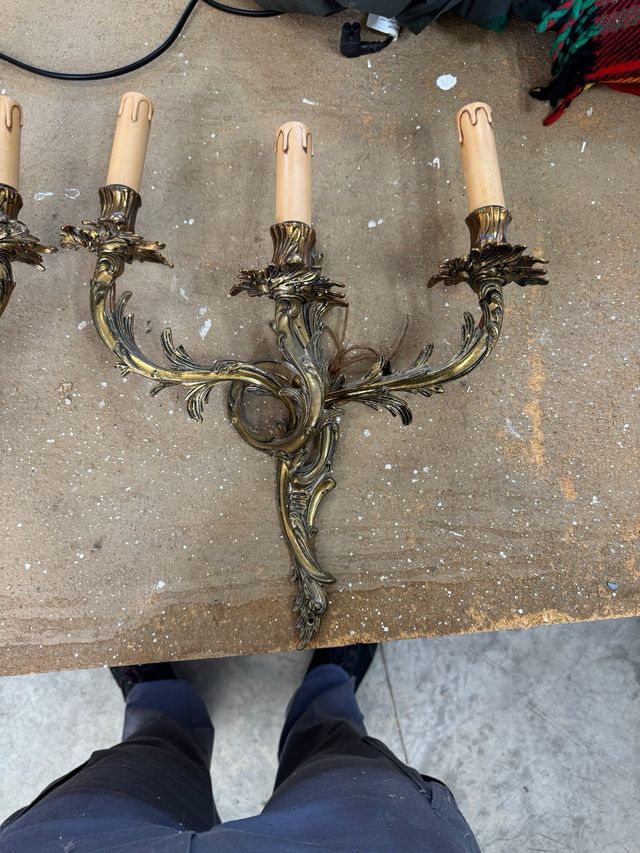 Apliques pared latón vintage PRECIO NEGOCIABLE