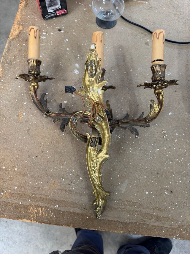 Apliques pared latón vintage PRECIO NEGOCIABLE