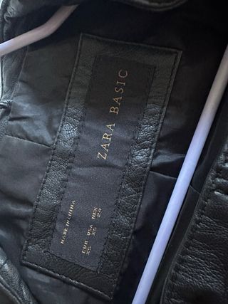 Chaqueta negra Zara - Piel