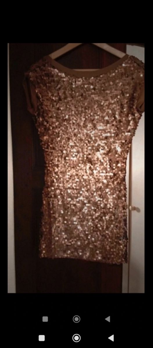 Abito paillettes bronzo - schiena scoperta