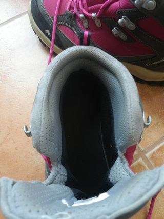 Botas montaña mujer rosa-gris