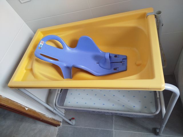 Bañera bebé plegable + soporte