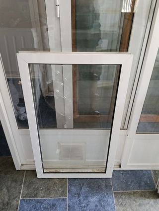 Cristal fijo aluminio blanco