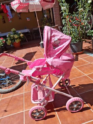 Carrito muñeca Hello Kitty rosa