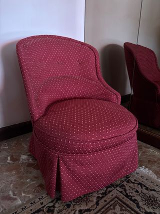 Butaca roja de tela