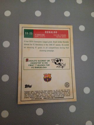 Ronaldo FC Barcelona TOPPS CHAMPIONS LEAGUE 