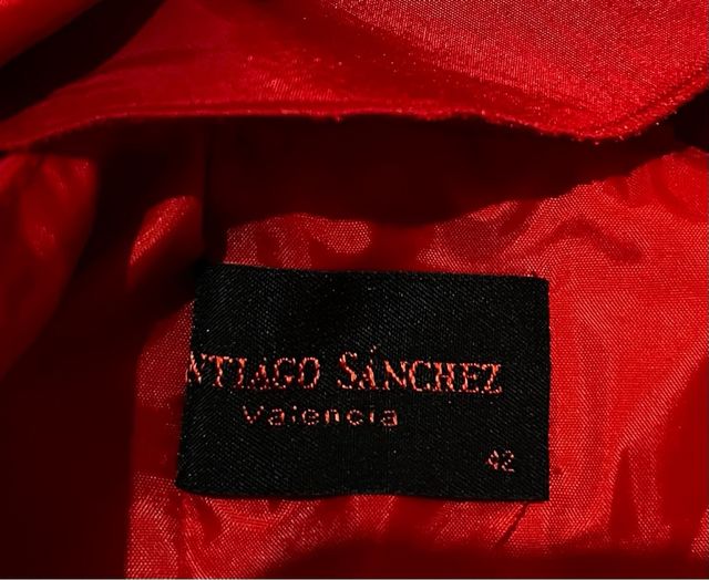 Vestido rojo Santiago Sanchez fiesta