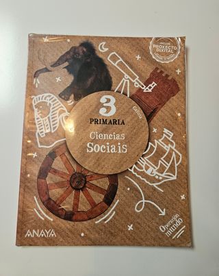 Libro Ciencias Sociais 3º primaria Anaya Galicia. 
