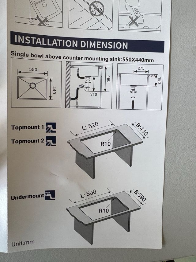 Fregadero cocina acero - 55x45x18cm - miniatura 4
