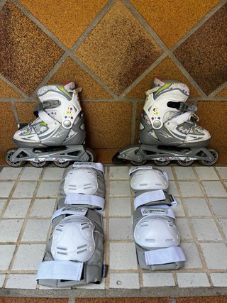 Patines Fila + Protecciones Powerslide