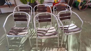 6 Sillas Jardín Metal
