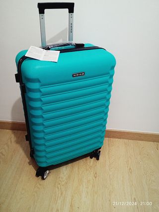 Maleta viaje turquesa grande