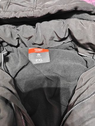 Chaquetón invierno negro gris XXL