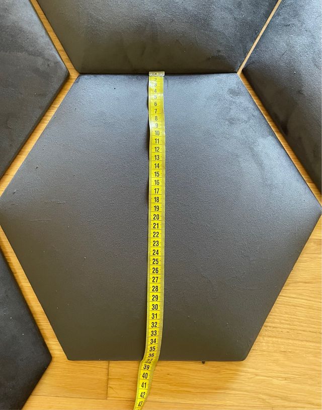 Cabecero terciopelo gris - 10 paneles