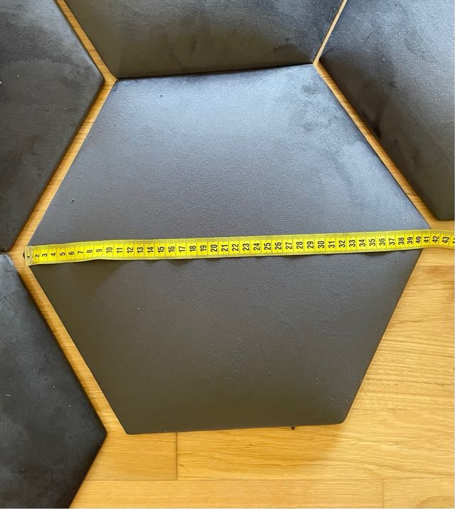 Cabecero terciopelo gris - 10 paneles