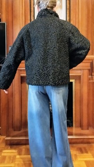 Chaquetón Astracán Negro Auténtico