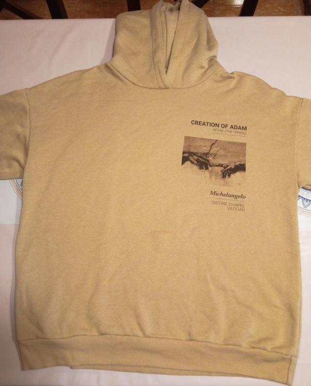 Sudadera beige Michelangelo