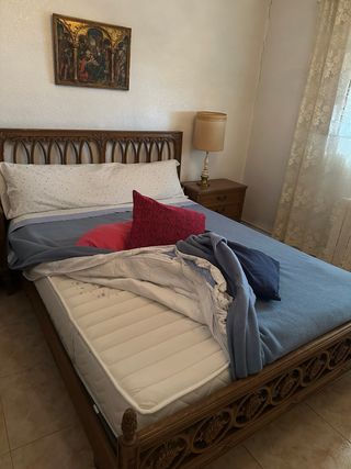 Colchón y somier madera