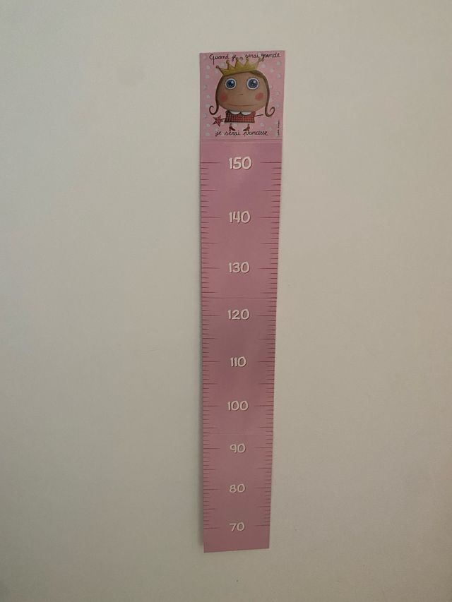 Metro infantil princesa rosa 70-150cm