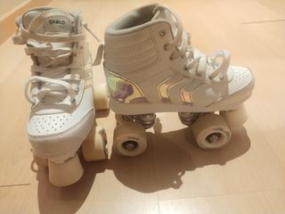 Patines Oxelo 4 ruedas, blancos