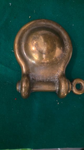 Cenicero náutico antiguo de bronce