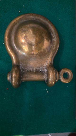 Cenicero náutico antiguo de bronce