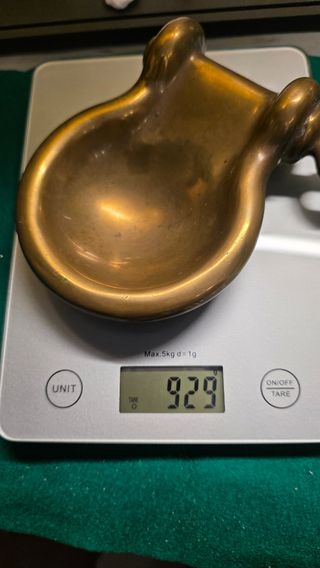 Cenicero náutico antiguo de bronce