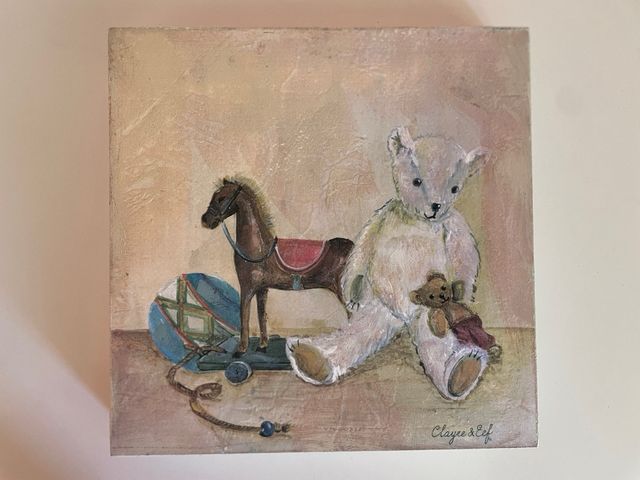 2 Cuadros infantiles - Osos y juguetes