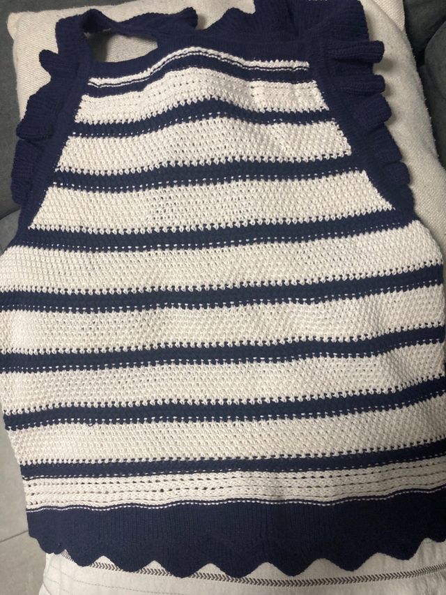 Conjunto veraniego: top rayas + short blanco