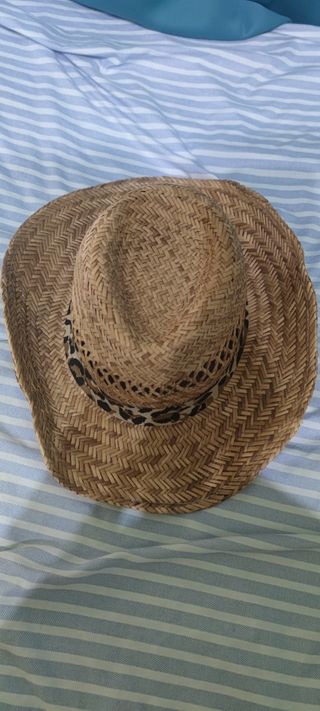 Sombrero playa marrón-beige