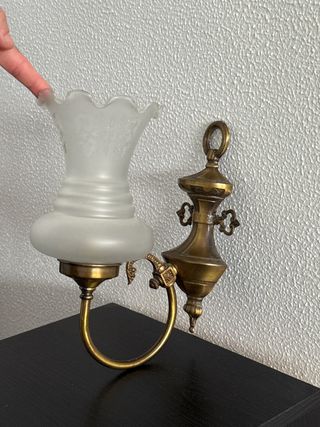 Aplique pared dorado | Lámpara vintage