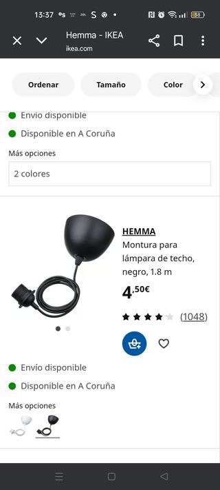 Pantalla Ikea Krusning 85cm