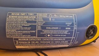 Barca hinchable Intex Challenger2. Hinchador. 2,4m