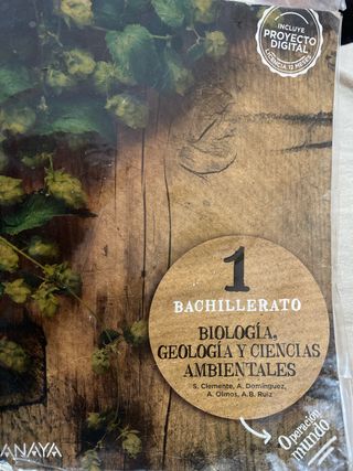 Libro 1 Bachillerato Biología, Geología y Ciencias