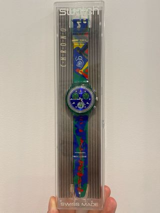 Swatch Chrono ONU 50 aniversario