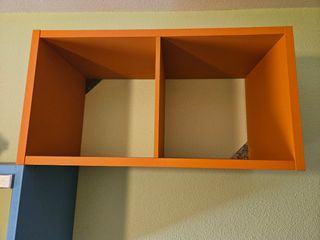 Estantería naranja 2 cubos - Habitación infantil