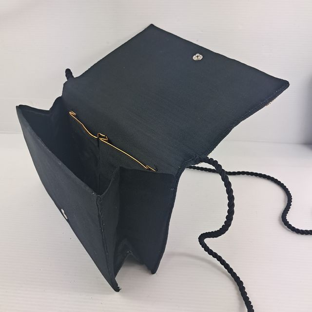 Borsetta da sera, trousse, in tessuto colore nero