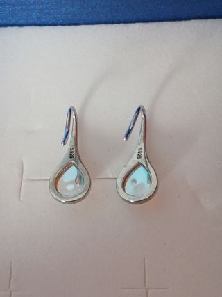 Pendientes plata 925 piedra luna