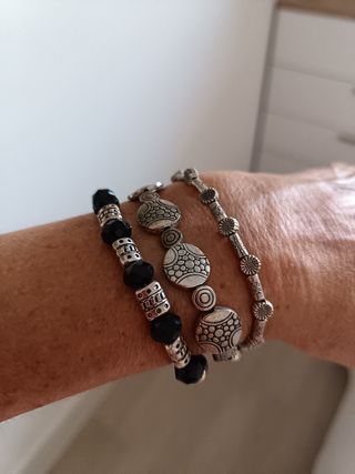 Pulseras acero triples 