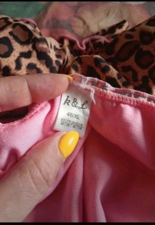 Bikini animalier marrone e rosa