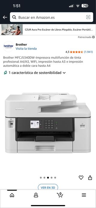 Brother MFC-J5340DW Impresora Multifunción
