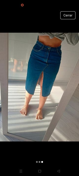 Falda vaquera Zara - M