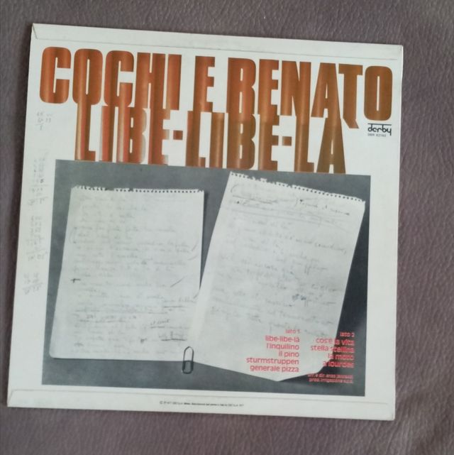 Vinile Cochi & Renato - Libe Libe La