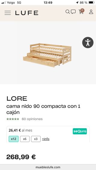 Cama nido infantil de madera