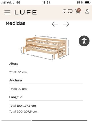 Cama nido infantil de madera