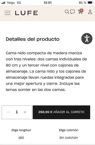 Cama nido infantil de madera